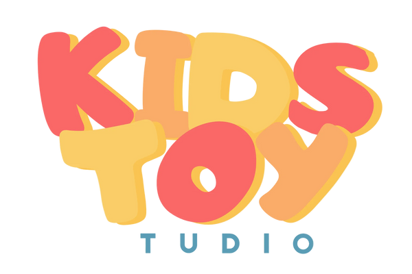 Colorful logo for 'Kids Toy Studio' on a white background