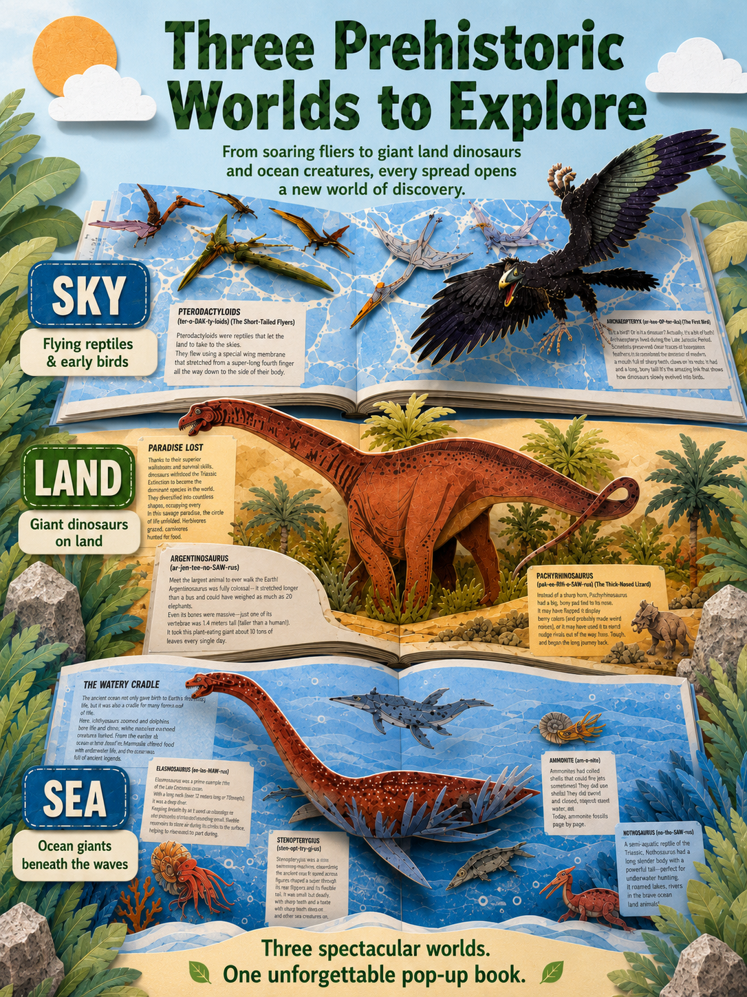 three prehistoric worlds to explore